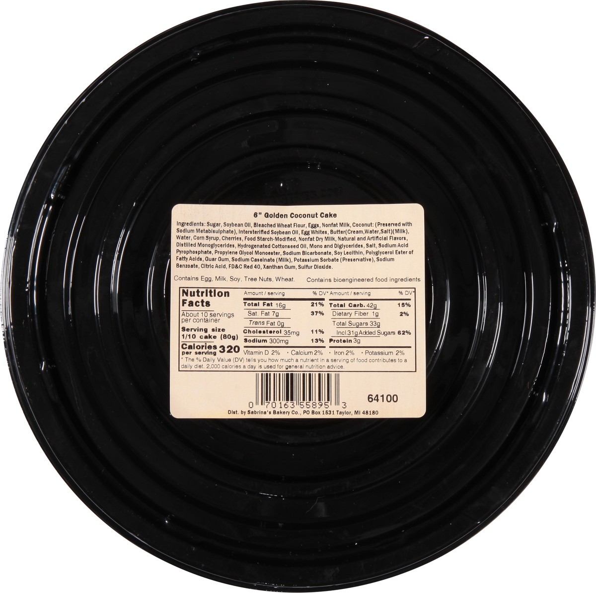 slide 6 of 9, Sabrina's 6 Inch Golden Coconut Cake 28 oz, 28 oz