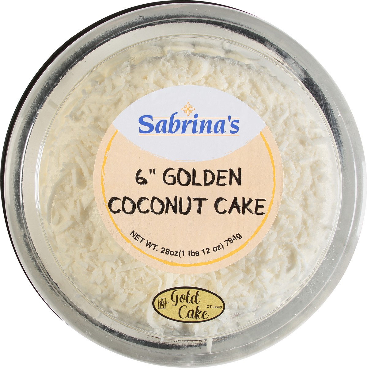 slide 5 of 9, Sabrina's 6 Inch Golden Coconut Cake 28 oz, 28 oz