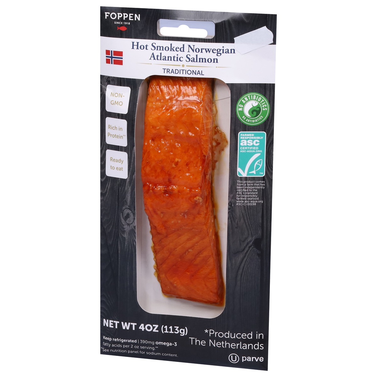 slide 6 of 9, Foppen Traditional Hot Smoked Norwegian Atlantic Salmon 4 oz, 4 oz