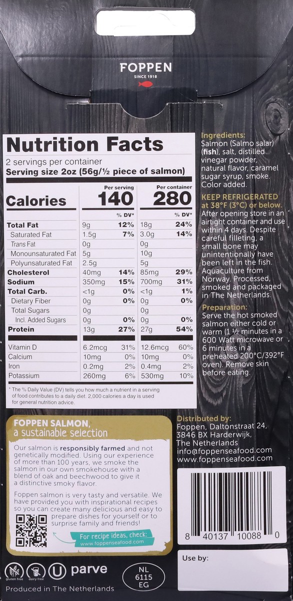 slide 2 of 9, Foppen Traditional Hot Smoked Norwegian Atlantic Salmon 4 oz, 4 oz