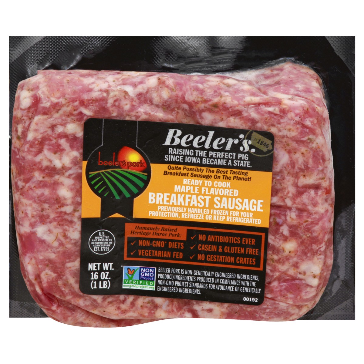 slide 3 of 13, Beeler's Maple Flavored Breakfast Sausage 16 oz, 16 oz