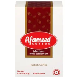 Al Ameed Turkish Medium Coffee with Cardamom 8 oz
