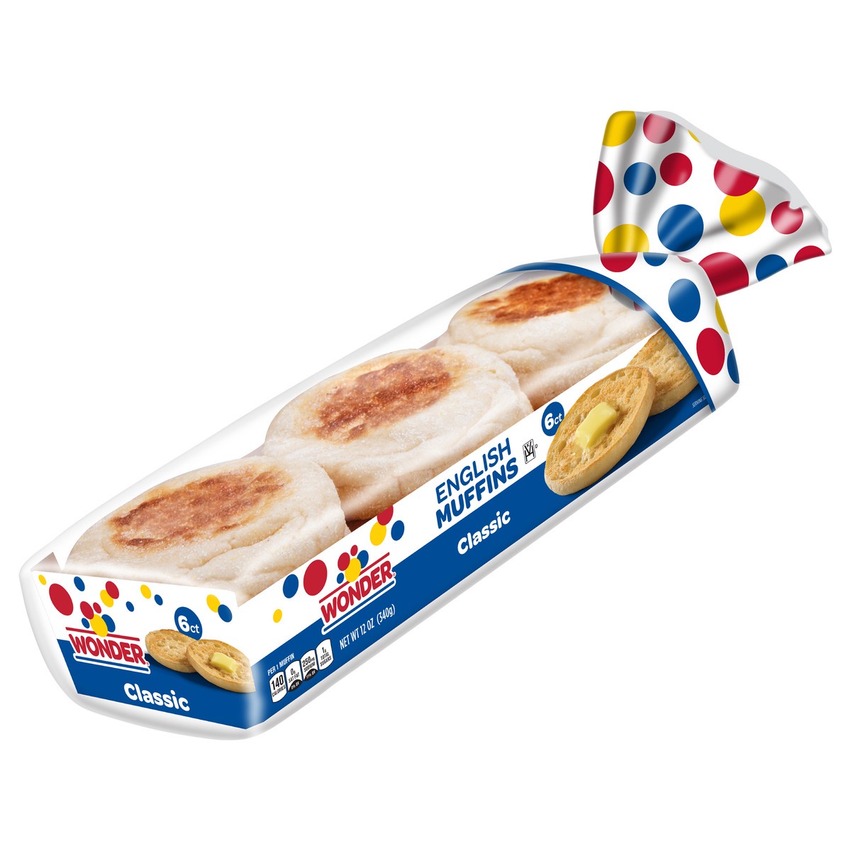 slide 10 of 13, Wonder Bread Classic English Muffins, 6 Count, 12 oz