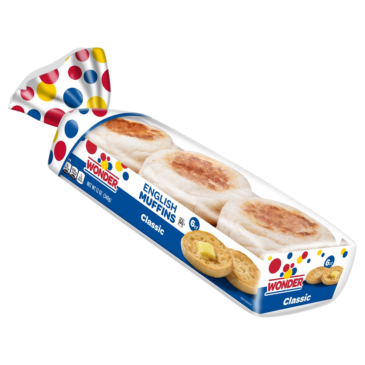 slide 11 of 13, Wonder Bread Classic English Muffins, 6 Count, 12 oz