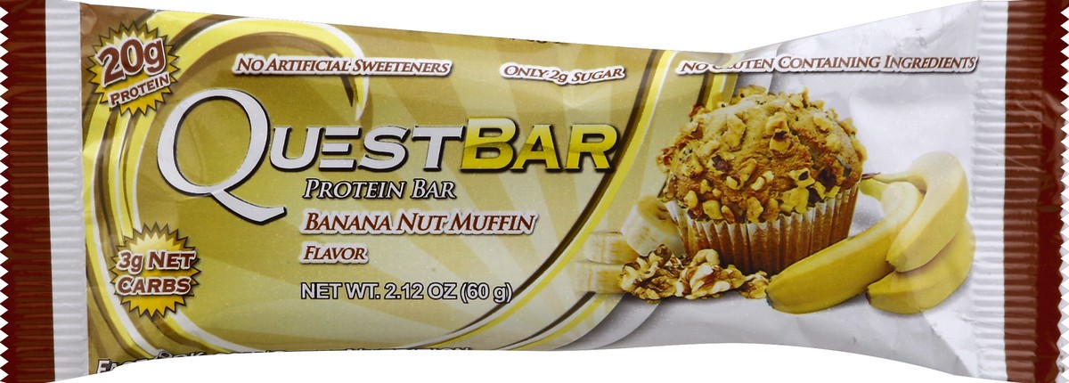 slide 5 of 6, Quest Bar Banana Nut Muffin Protein Bar, 2.12 oz