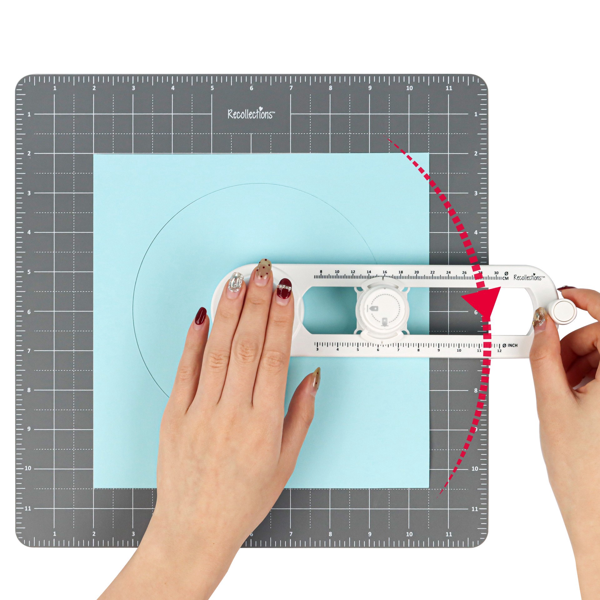 slide 5 of 6, 9" Circle Cutter By Recollections, 9 in