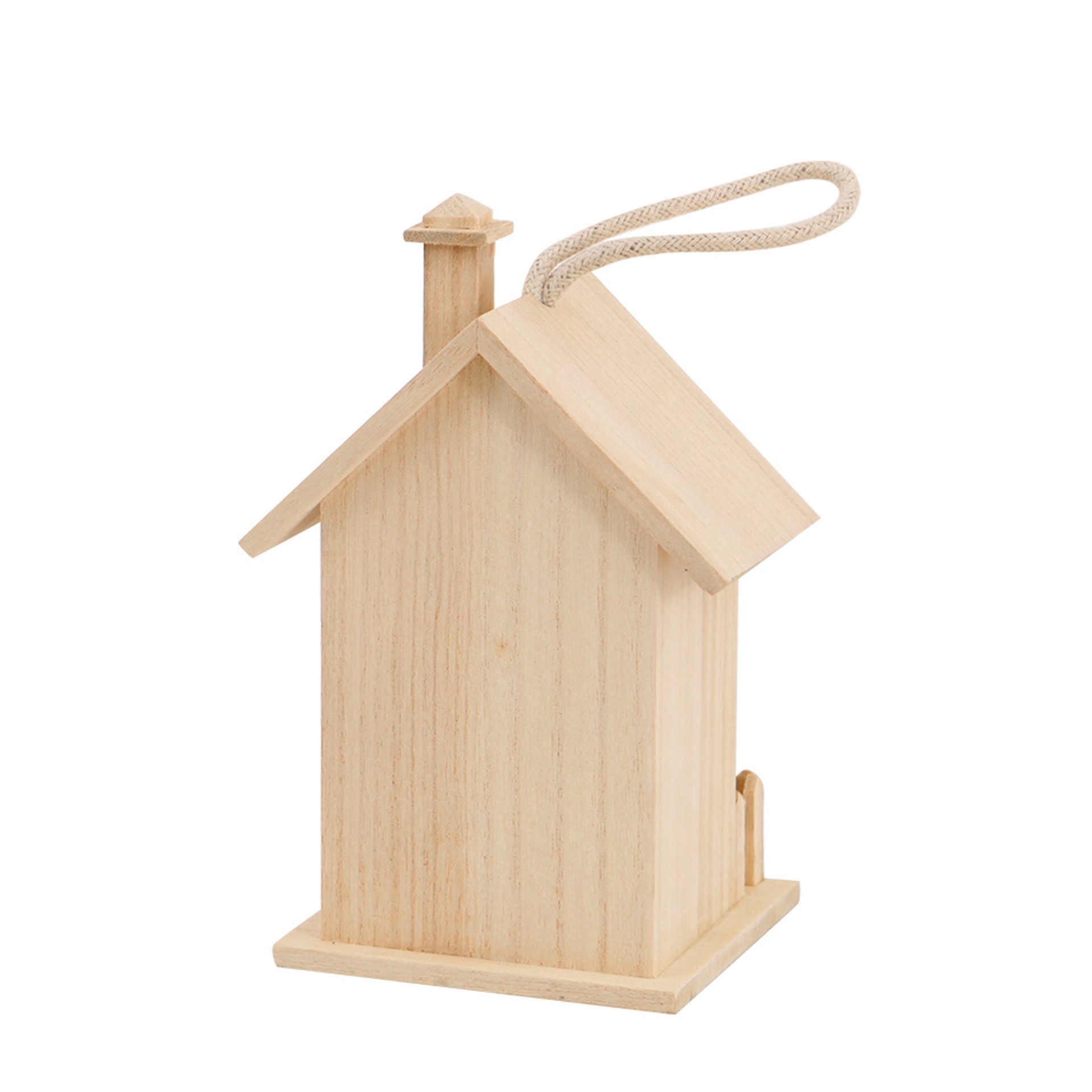 slide 2 of 3, 8" Heart & Fence Wood Birdhouse By Make Market, 8 in x 5 in x 4.5 in