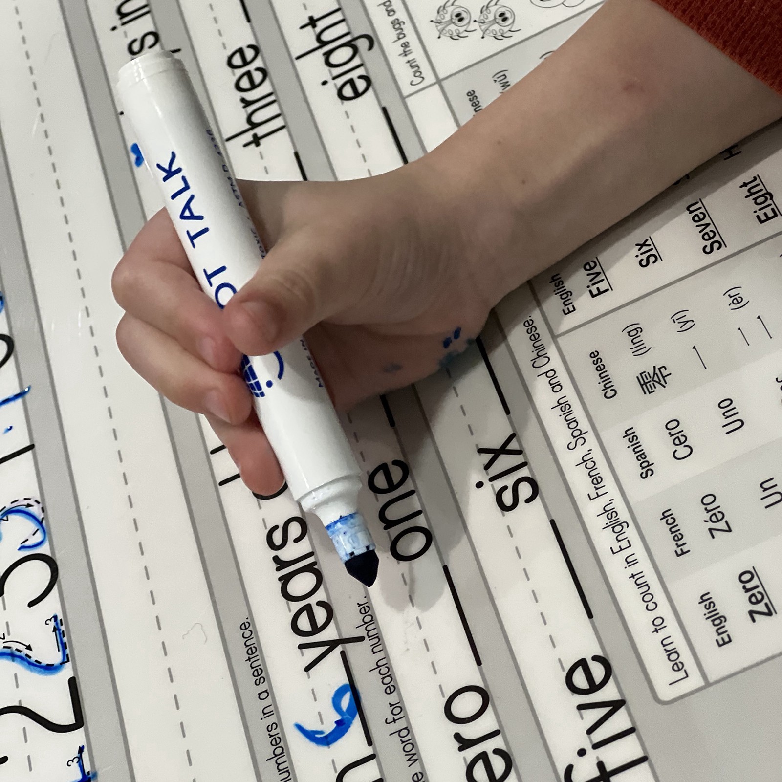 slide 4 of 5, Tot Talk Count Bugs Placemat, 17.5 in x 11.5 in