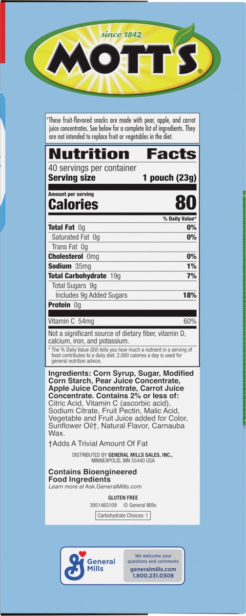 slide 11 of 13, Mott's Fruit Flavored Snacks, Halloween Treats, Assorted Fruit, Gluten Free Snack, Family Pack, 40 Ct, 32 oz, 32 oz