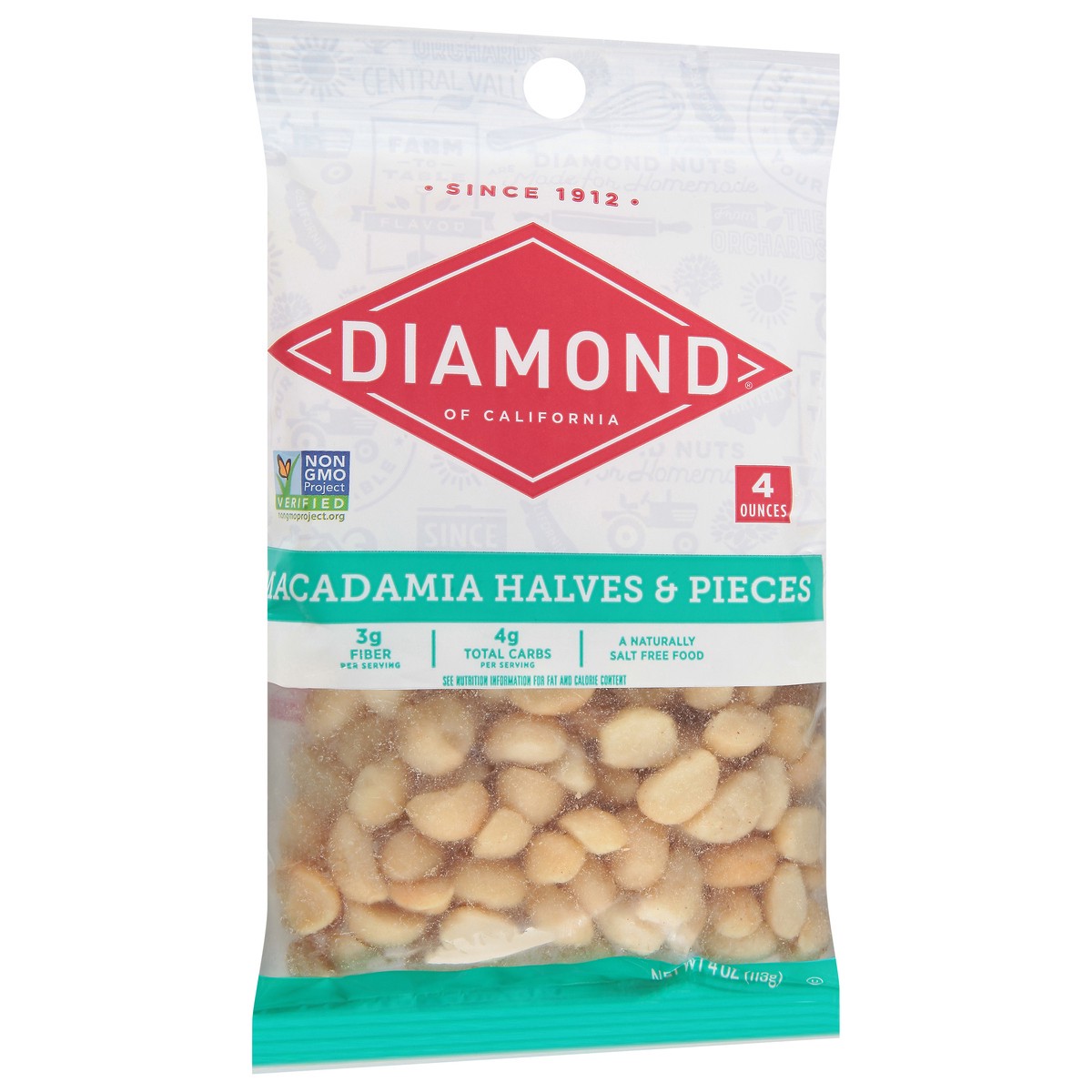 slide 4 of 9, Diamond Nuts Diamond of California Halves & Pieces Macadamia 4 oz, 4 oz