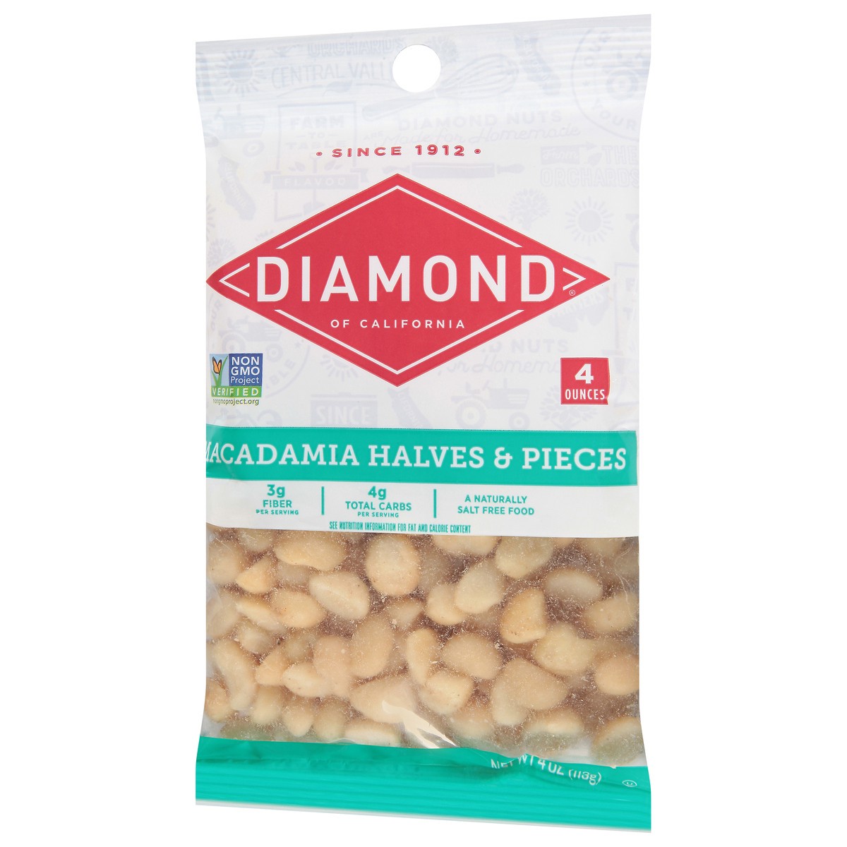 slide 2 of 9, Diamond Nuts Diamond of California Halves & Pieces Macadamia 4 oz, 4 oz