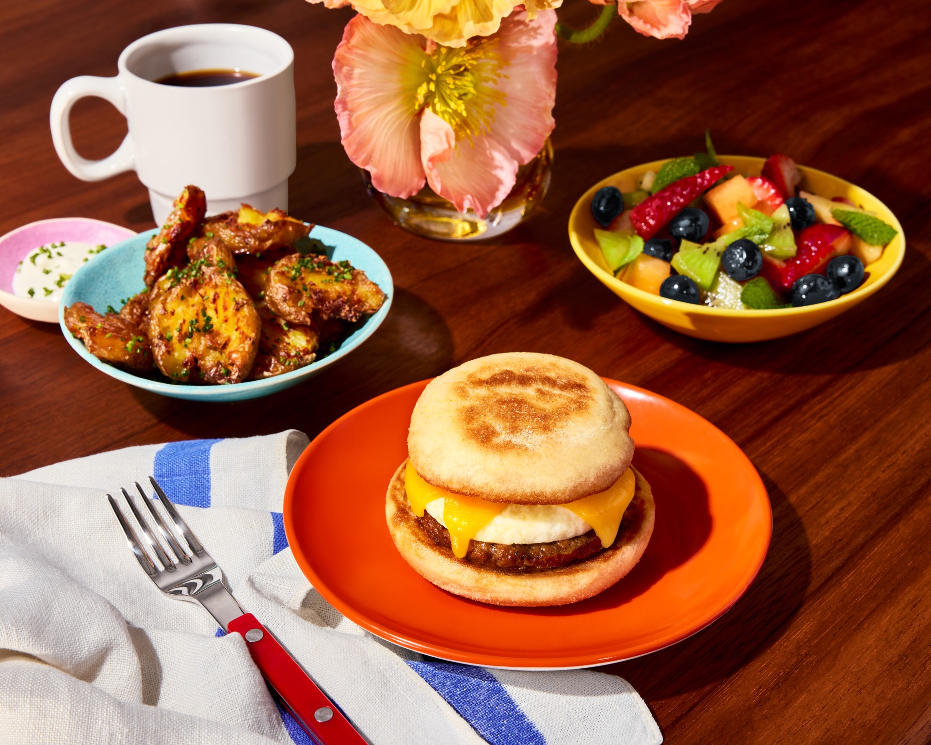 slide 5 of 6, Impossible Breakfast Sandwich, Egg White & Cheddar Cheese On English Muffin, 2Ct, 10.2 oz