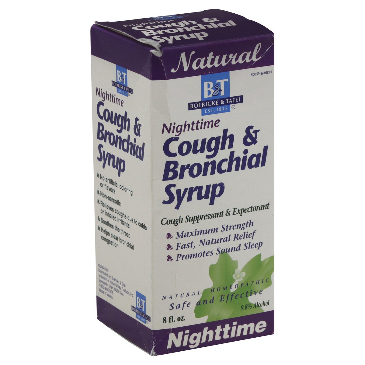 slide 1 of 6, Boericke & Tafel B&T Nighttime Cough & Bronchial Syrup for Restful Sleep Homeopathic, 8 Oz. (Nature's Way Brands), 8 fl oz