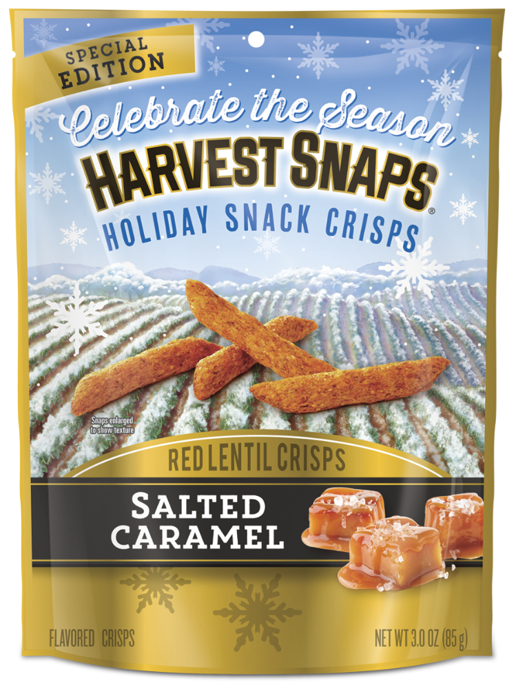 slide 1 of 1, Calbee Harvest Snaps Salted Caramel Holiday, 3 oz