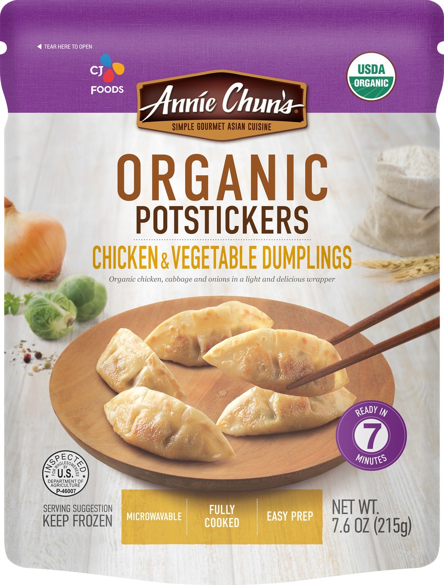 slide 3 of 3, Annie Chun's Organic Chicken & Vegetable Dumplings Potstickers 7.6 oz, 7.6 oz