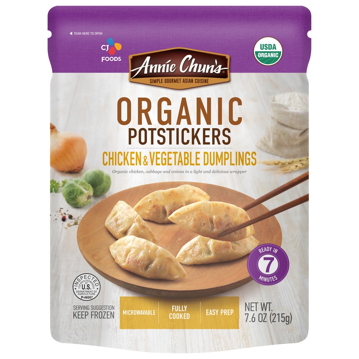 slide 1 of 3, Annie Chun's Organic Chicken & Vegetable Dumplings Potstickers 7.6 oz, 7.6 oz