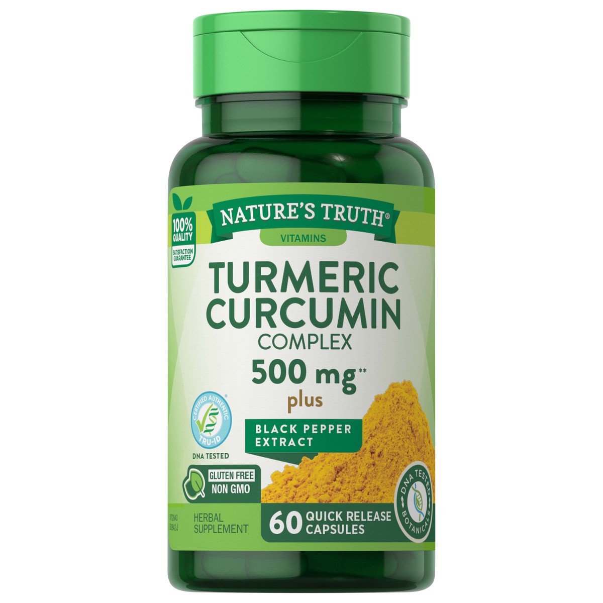 slide 1 of 4, Nature's Truth Turmeric Complex 500 mg plus Black Pepper Extract, 60 ct