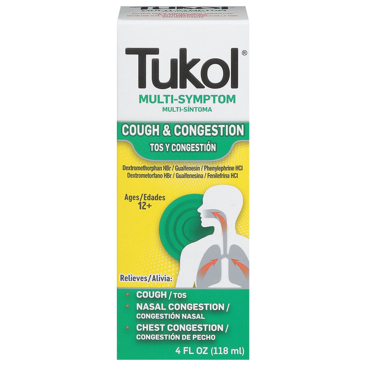 slide 1 of 9, Tukol Ages 12+ Cough & Congestion 4 fl oz, 4 fl oz