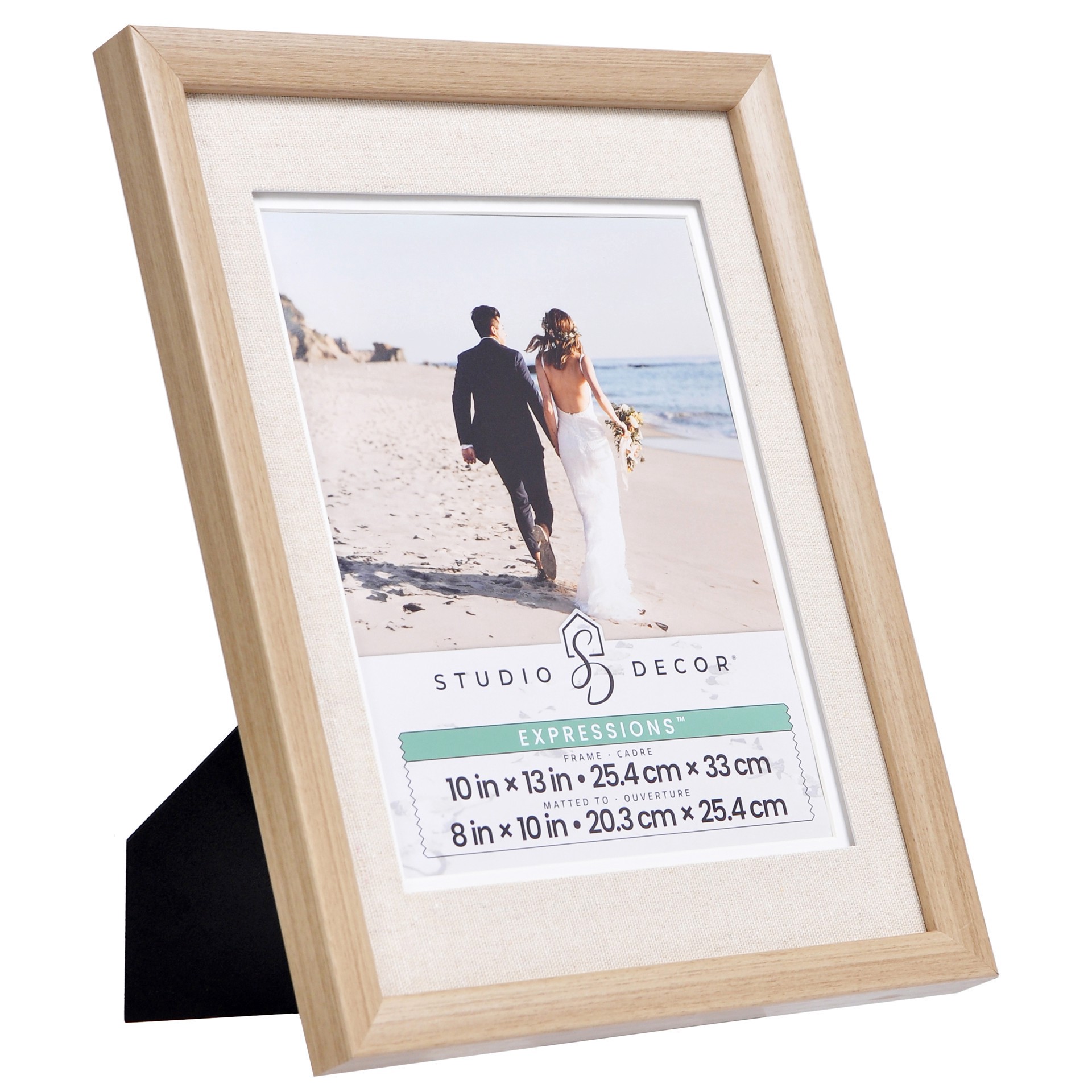 slide 4 of 6, Expressions Tabletop Frame With Natural Linen Mat By Studio Decor, 8 in x 10 in mat