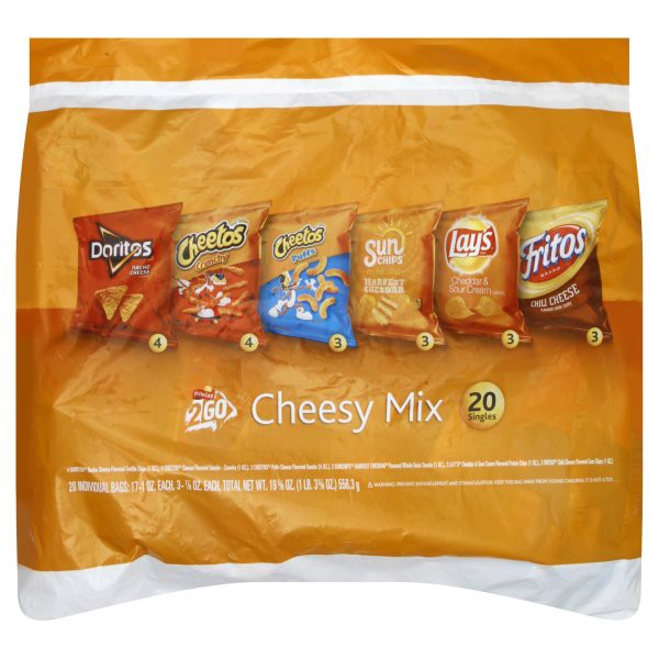 slide 1 of 3, Frito-Lay 2Go Cheesy Mix, 19.6 oz; 20 ct