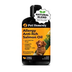 Pet Honesty Allergy Anti-Itch Salmon Oil Liquid Supplement for Dogs, 16 fl oz