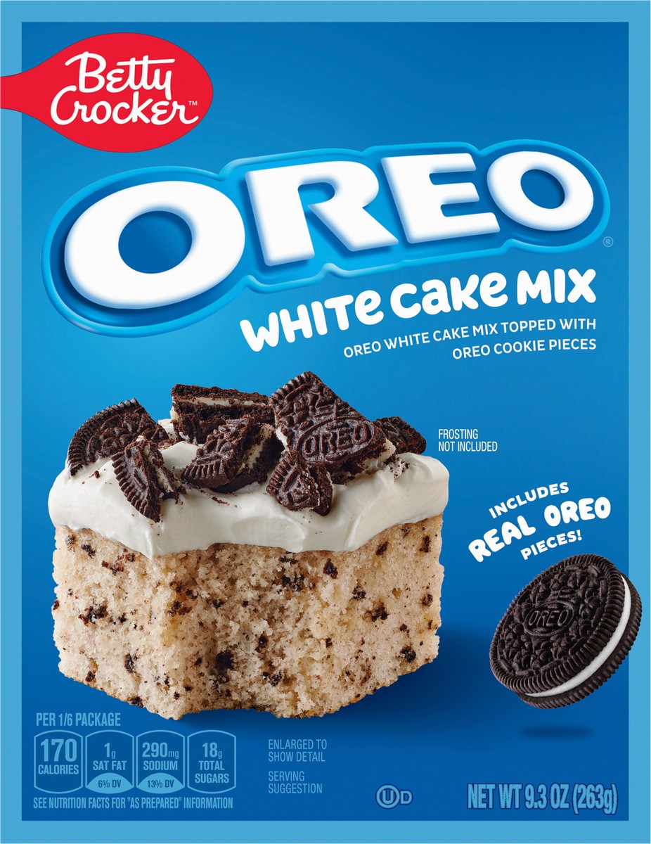 slide 12 of 12, Betty Crocker OREO White Cake Mix, White Cake Baking Mix With OREO Cookie Pieces, 9.3 oz, 9.3 oz