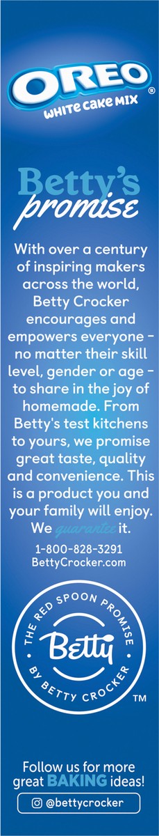 slide 10 of 12, Betty Crocker OREO White Cake Mix, White Cake Baking Mix With OREO Cookie Pieces, 9.3 oz, 9.3 oz
