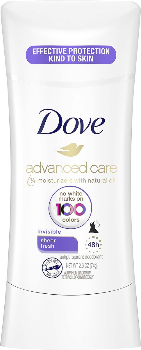 slide 3 of 3, Dove Bc Sheer Fresh Advanced Care Invisible Solid Deodorant, 2.6 oz