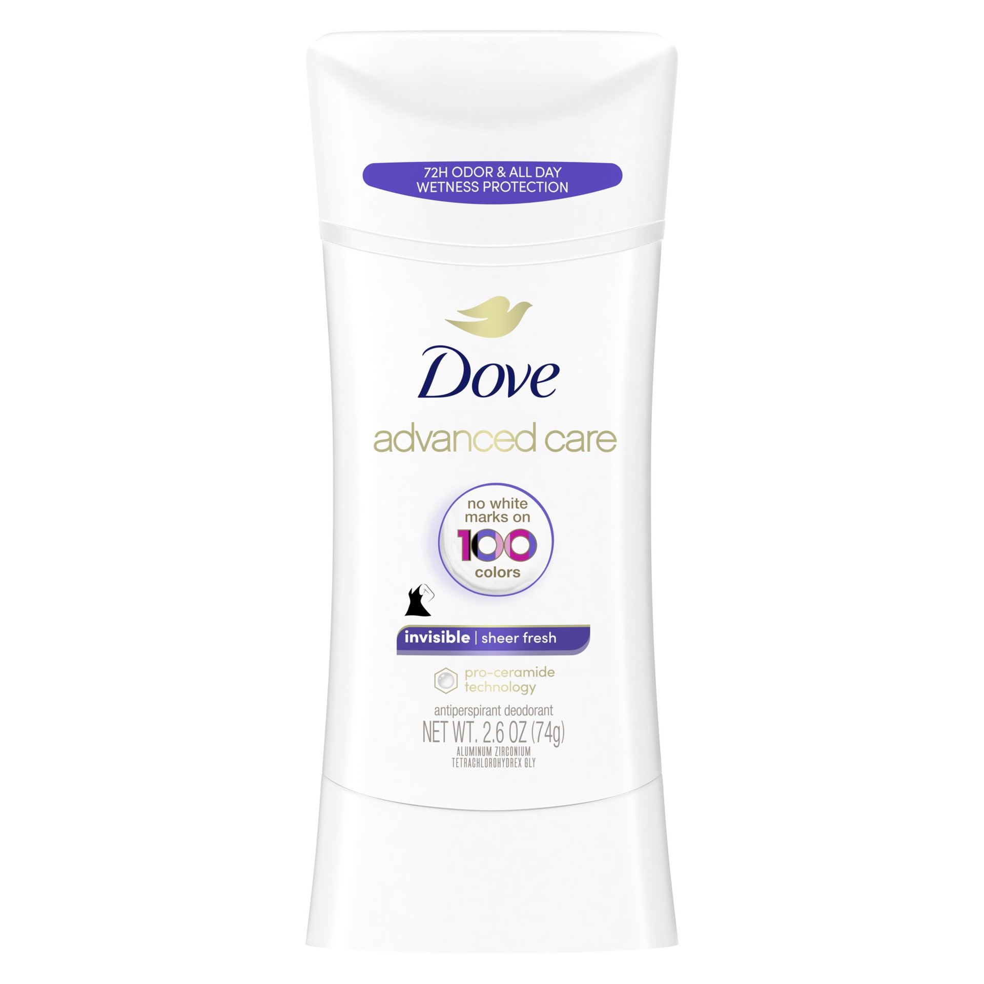 slide 1 of 3, Dove Advanced Care Antiperspirant Deodorant Stick Sheer Fresh, 2.6 oz, 2.6 oz