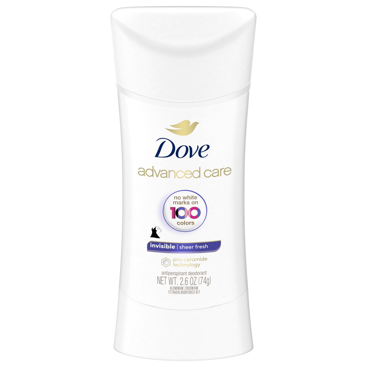 slide 1 of 3, Dove Advanced Care Invisible Women's Antiperspirant Deodorant Stick Sheer Fresh, 2.6 oz