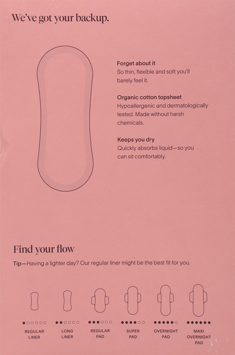 slide 5 of 9, Cora Long The Got-You-Covered Liners 34 ea, 34 ct