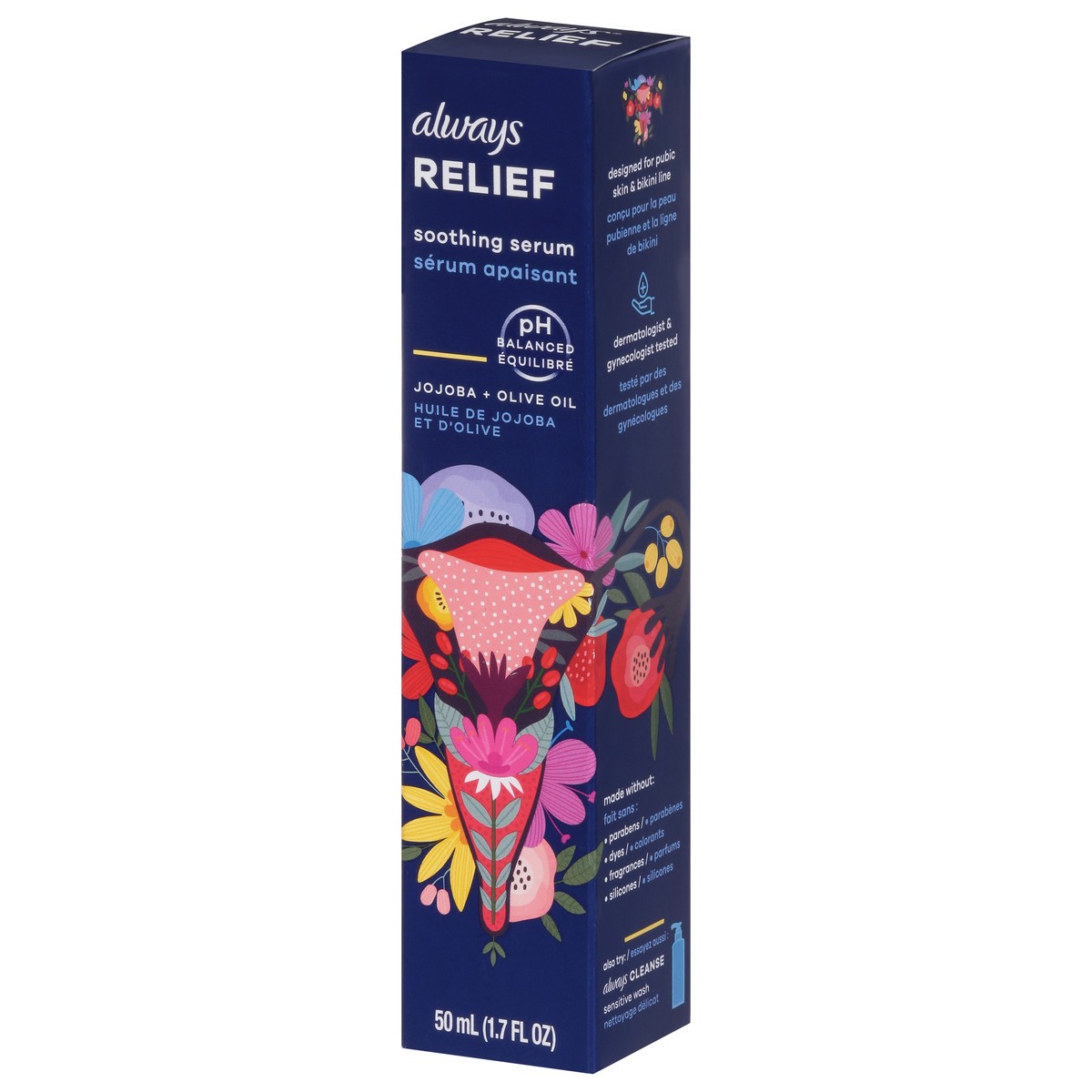 slide 3 of 13, Always Relief Jojoba + Olive Oil Soothing Serum 1.7 fl oz, 1.7 fl oz