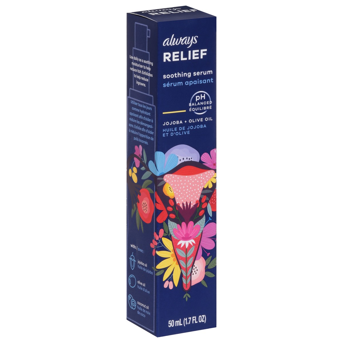 slide 11 of 13, Always Relief Jojoba + Olive Oil Soothing Serum 1.7 fl oz, 1.7 fl oz