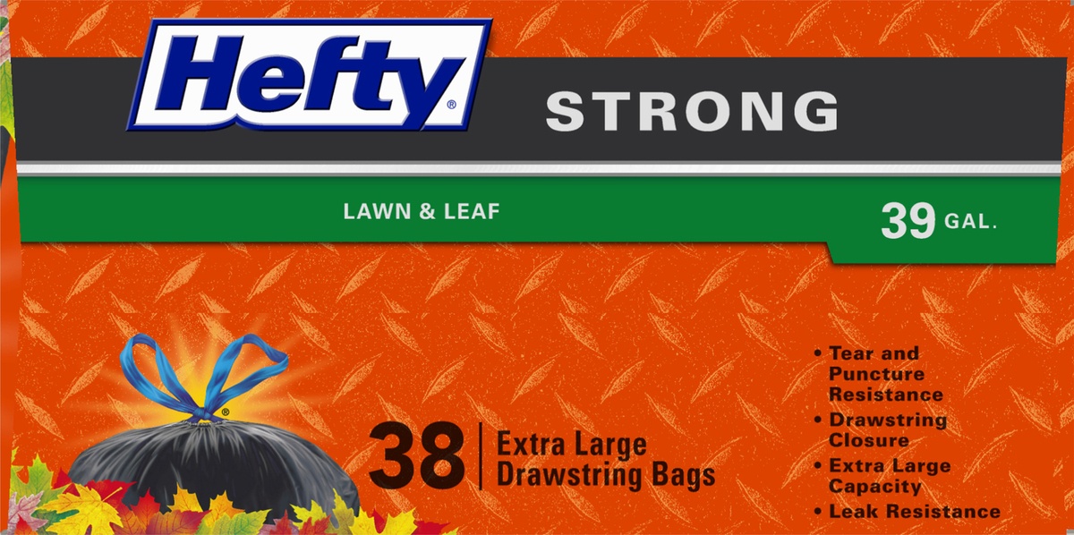 slide 5 of 8, Hefty Trash Bag Lawn & Leaf, 38 ct; 39 gal