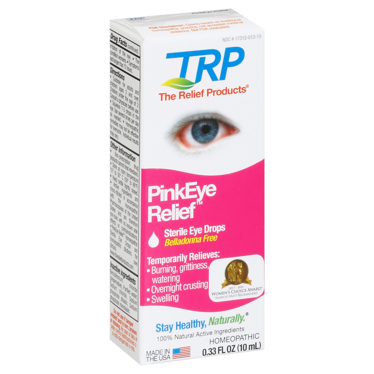 slide 2 of 13, TRP Pink Eye Relief Sterile Eye Drops 0.33 fl oz, 0.33 fl oz