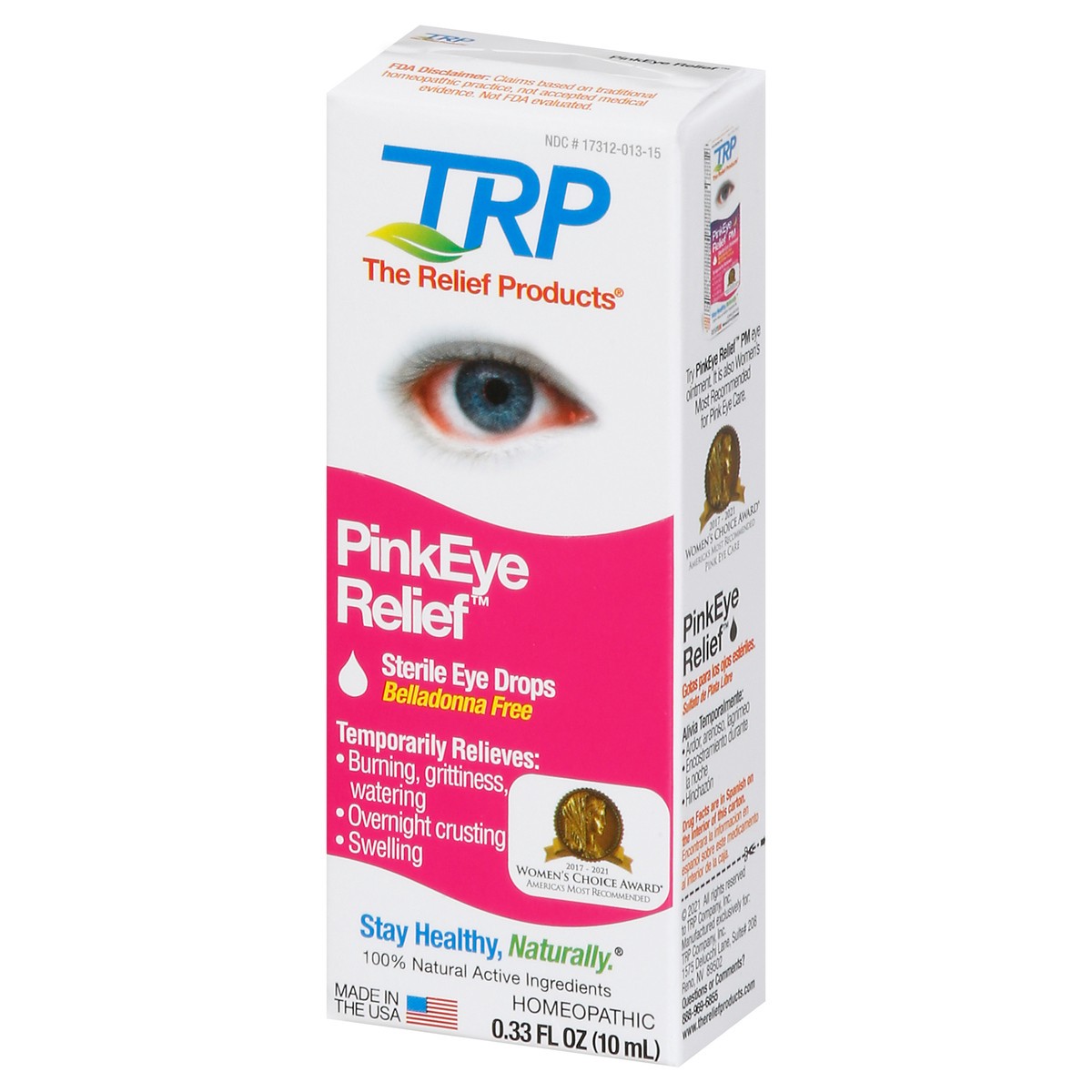 slide 8 of 13, TRP Pink Eye Relief Sterile Eye Drops 0.33 fl oz, 0.33 fl oz