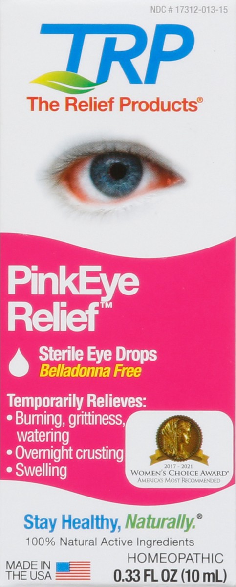 slide 11 of 13, TRP Pink Eye Relief Sterile Eye Drops 0.33 fl oz, 0.33 fl oz