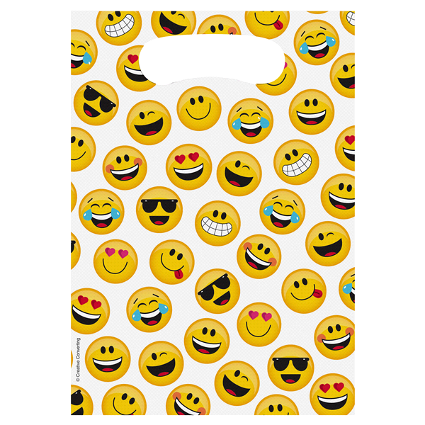 slide 1 of 1, Show Your Emojions Favor Bags, 8 ct