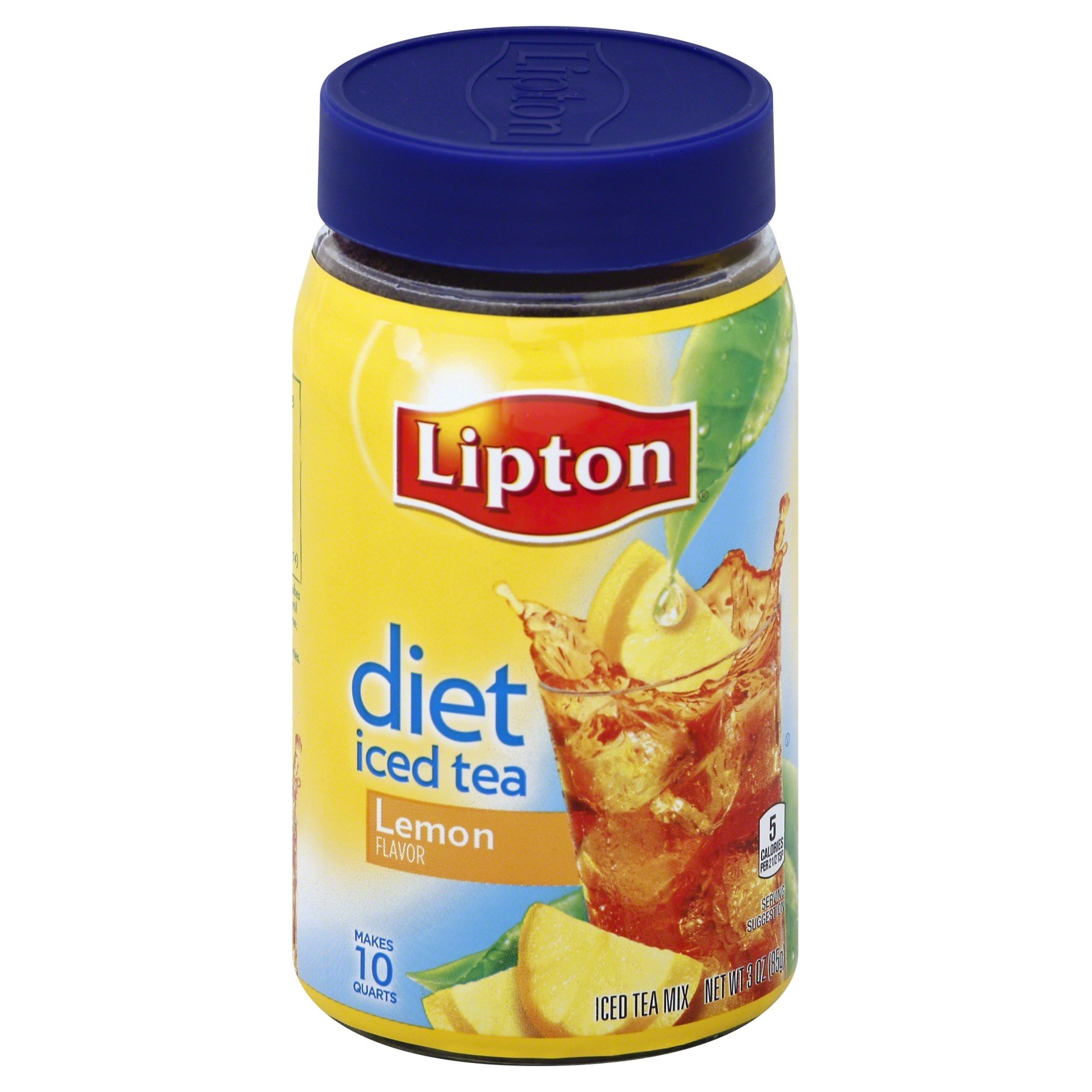 slide 1 of 6, Lipton Black Iced Tea Mix Diet Lemon, 10 qt, 3 oz