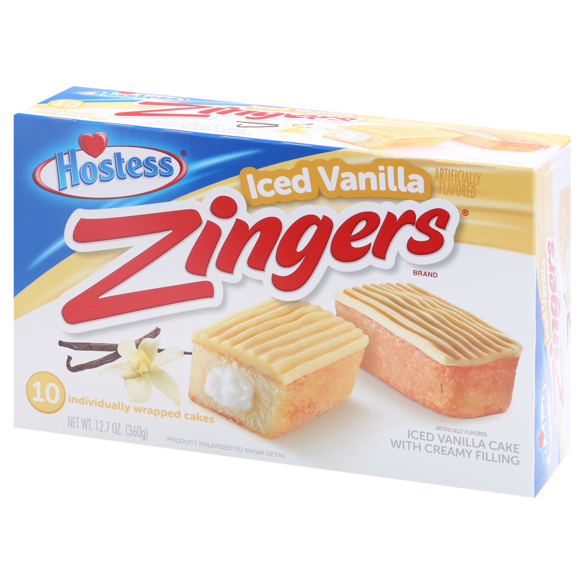 slide 7 of 10, HOSTESS Iced Vanilla ZINGERS, 10 Count , 12.70 oz, 10 ct