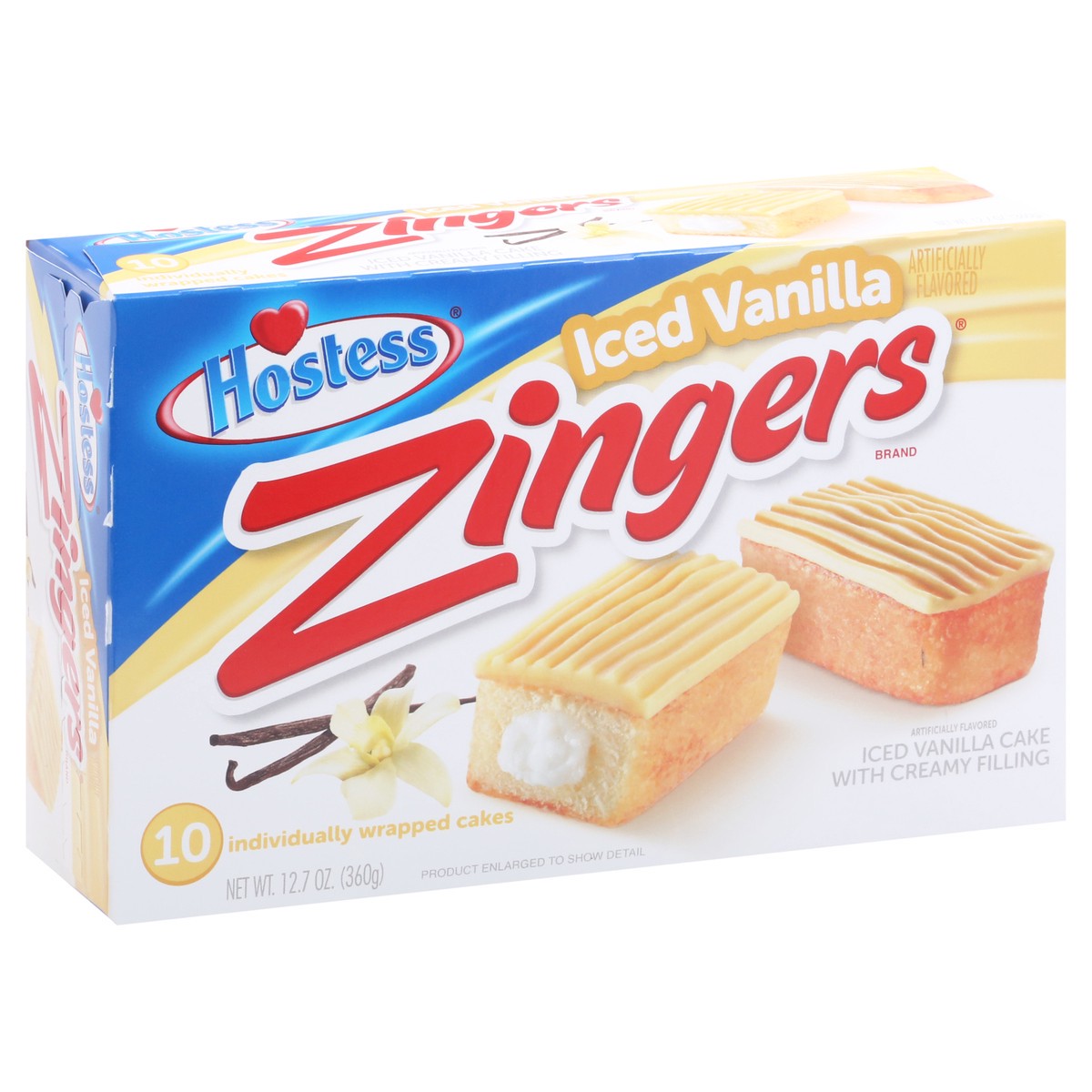 slide 3 of 10, HOSTESS Iced Vanilla ZINGERS, 10 Count , 12.70 oz, 10 ct