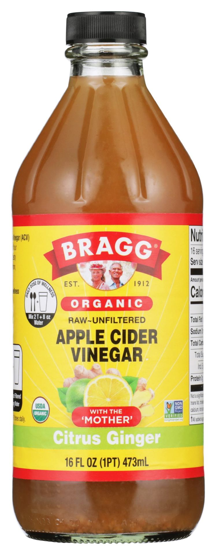 slide 1 of 9, Bragg Organic Citrus Ginger Vinegar - 16 oz, 16 oz
