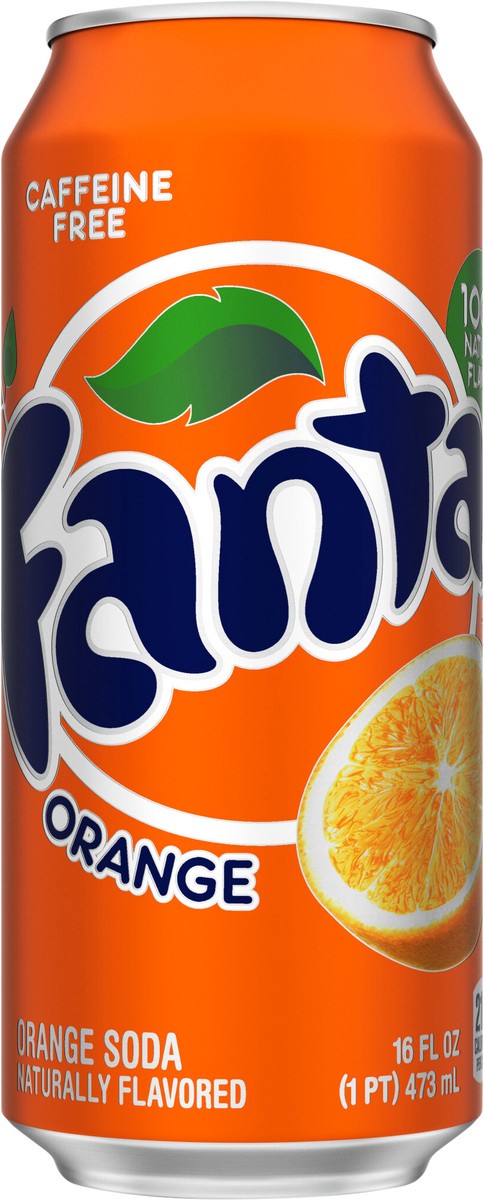 slide 7 of 7, Fanta Orange Soda Can, 16 fl oz, 16 fl oz