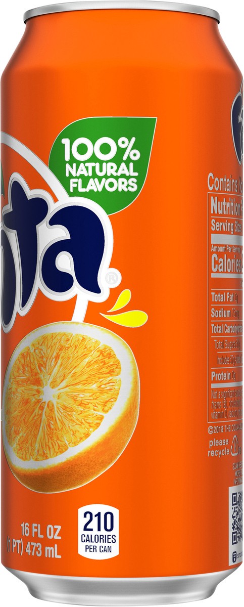 slide 5 of 7, Fanta Orange Soda Can, 16 fl oz, 16 fl oz