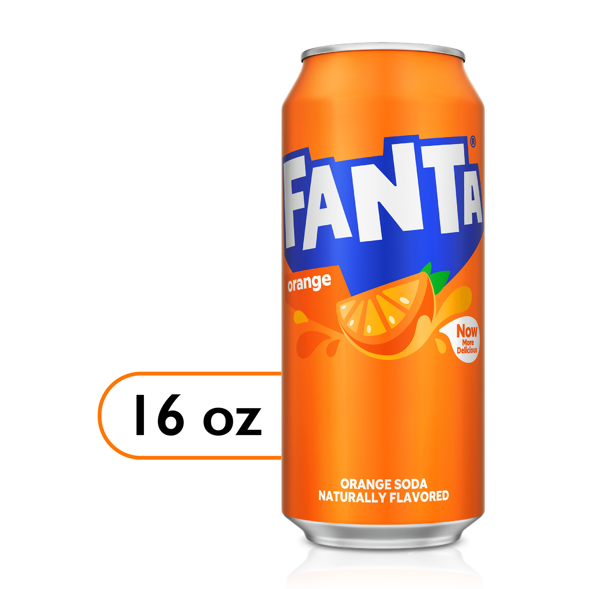 slide 1 of 7, Fanta Orange Soda Can, 16 fl oz, 16 fl oz