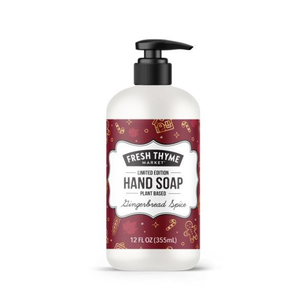 slide 1 of 1, Fresh Thyme Gingerbread Spice Hand Soap, 12 oz