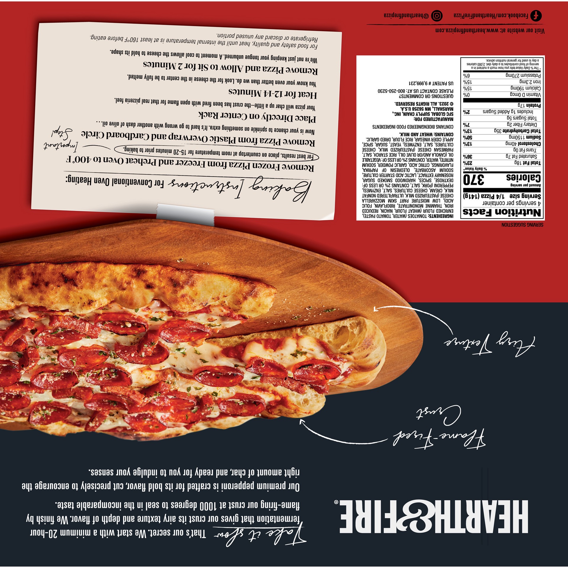 slide 2 of 5, Hearth & Fire Flame Fired Crust The Pepperoni Pizza 19.90 oz, 19.9 oz