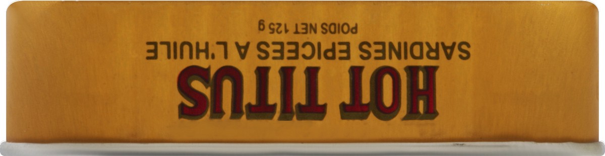 slide 2 of 6, Titus Vegetable Oil Hot Spiced Sardines, 125 gram