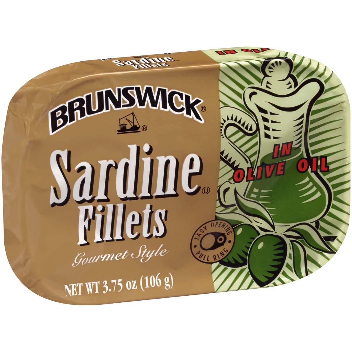 slide 2 of 8, Brunswick Sardines in Olive Oil, 3.75 oz