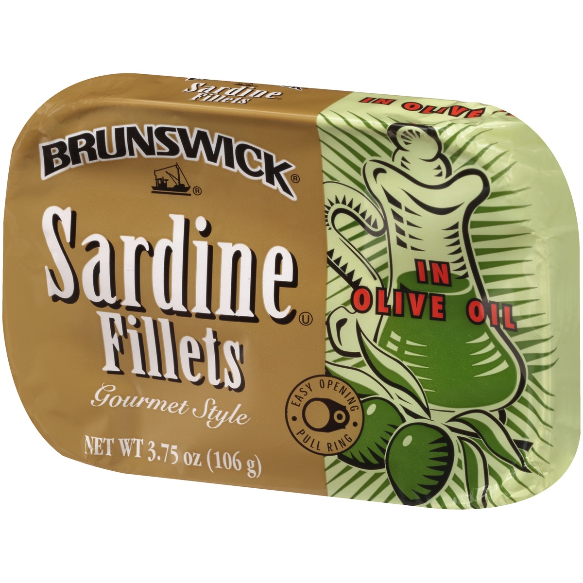 slide 3 of 8, Brunswick Sardines in Olive Oil, 3.75 oz